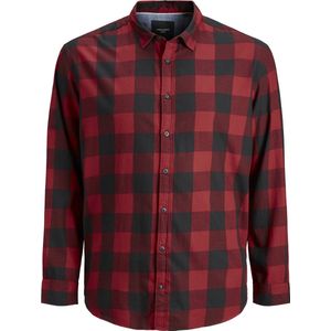 JACK & JONES Jjegingham Twill Shirt L/S - Rode Baksteen