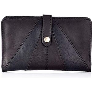 PIECES Pcgine Leather Wallet Fc Reisaccessoire-portemonnee, zwart/detail: zwarte sneeuw, Eén maat