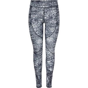 ONLY PLAY - ONPMAJVI AOP TRAIN TIGHTS - Sportlegging - Zwart - Wit - 80% Polyester - 20% Elastaan