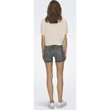 Only - Onlblush Mid Sk Dnm Shorts - Grey Denim - 92% Katoen
