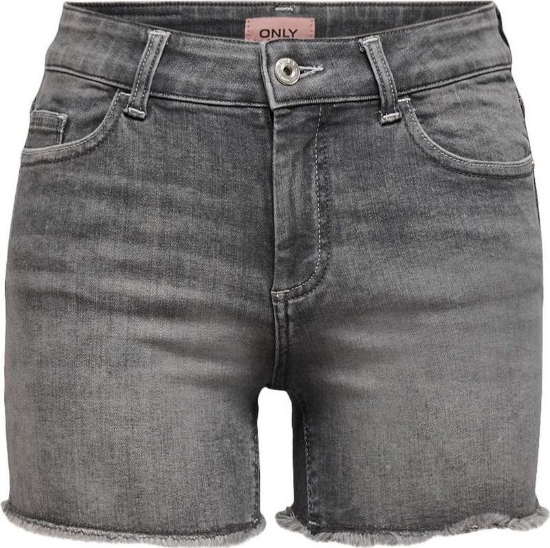 Only - Onlblush Mid Sk Dnm Shorts - Grey Denim - 92% Katoen