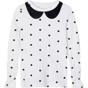 NAME IT - MINI NMFSOPAMM LS SLIM TOP - T-shirt - Stippenprint - Organisch Katoen