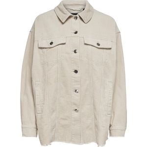 ONLY Onlbitten Life Cord Shacket Pnt Damesjas, Zilveren voering.