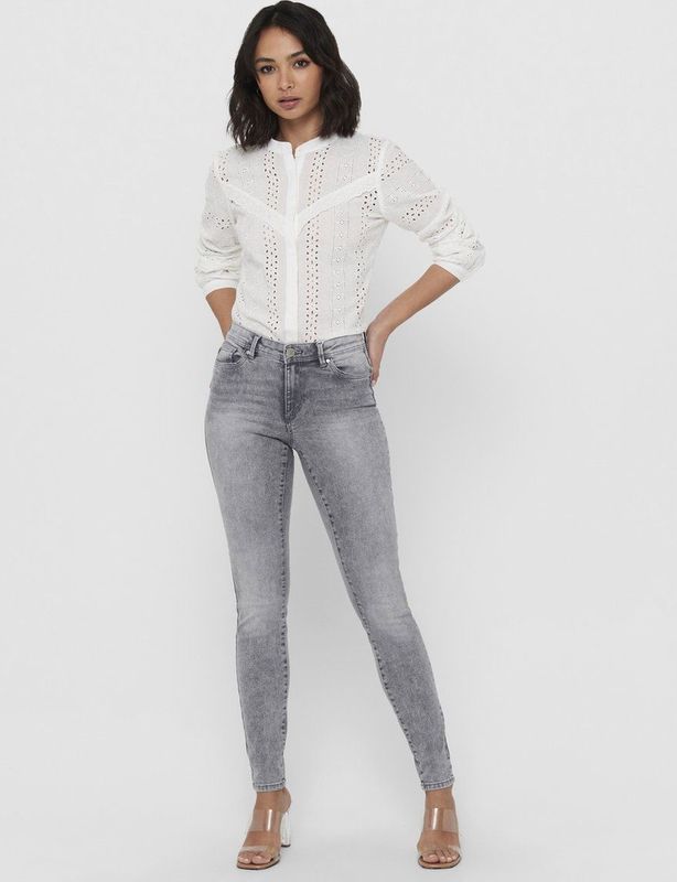 ONLY ONLWAUW LIFE MID SK BB BJ694 NOOS Jeans dames, middengrijs denim, S/34L