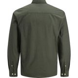 Olijfgroen Overhemd - 100% Katoen - Kentkraag - Lange Mouwen