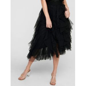 Rok - Black - Jersey - Elastische Band - Kuitlengte - Sneldrogend