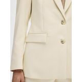 Blazer - Effen - Gedeeltelijk Gevoerd - Normale Pasvorm - Lange Mouw