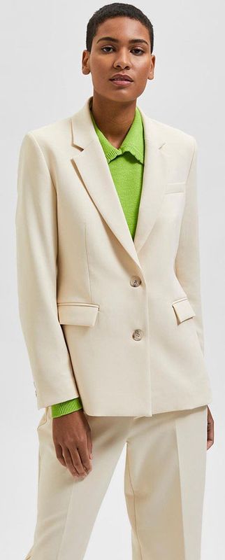 Blazer - Effen - Gedeeltelijk Gevoerd - Normale Pasvorm - Lange Mouw