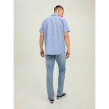 JACK&JONES - JORABEL SHIRT SS STS - Heren Overhemd - Korte Mouwen - Blauw
