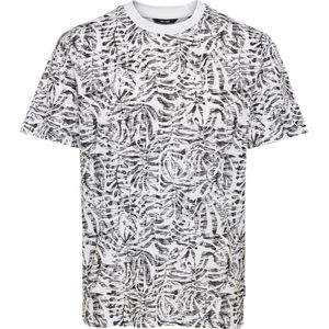 ONLY & SONS - ONSADRIEL LIFE REG SS AOP TEE - T-Shirt - Groen - 100% Organic Cotton