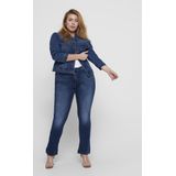 ONLY CARMAKOMA - Denim Jas - Blauw - Lange Mouwen - Knoopsluiting