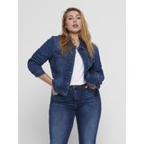 ONLY CARMAKOMA - Denim Jas - Blauw - Lange Mouwen - Knoopsluiting