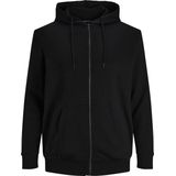JACK&JONES - JJEBASIC SWEAT ZIP HOOD NOOS - Hoodie - Zwart - Katoenmix