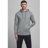 JACK & JONES Basic sweat hood regular fit, heren hoodie katoenmengsel met capuchon, saliegroen