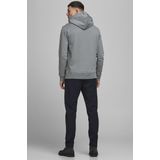 JACK & JONES Basic sweat hood regular fit, heren hoodie katoenmengsel met capuchon, saliegroen