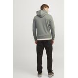 JACK & JONES Basic sweat hood regular fit, heren hoodie katoenmengsel met capuchon, saliegroen