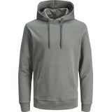 JACK & JONES Basic sweat hood regular fit, heren hoodie katoenmengsel met capuchon, saliegroen