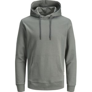 JACK & JONES Basic sweat hood regular fit, heren hoodie katoenmengsel met capuchon, saliegroen