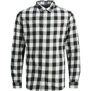 JJEGINGHAM Twill Shirt L/S NOOS PLS, whisper white, 5XL