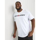 Shirt - Ronde Hals - Jersey - Logoprint - Kwartmouw