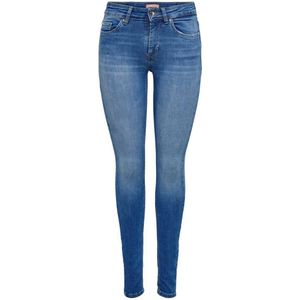 Only - Onlblush Life Mid Skinny Jeans - Blue Denim - Katoen - Stretchy Fit