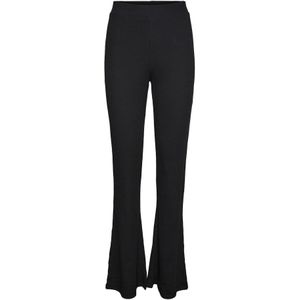 Noisy May - Pasa Flared Bg - Hoge Taille Broek - Zwart - Biologisch Katoen