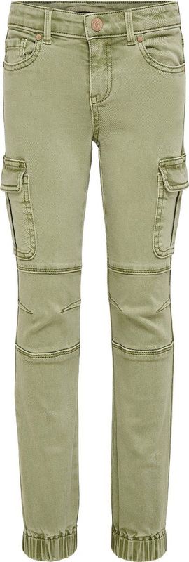 KIDS ONLY - Cargo Broek - Kaki - 98% Katoen, 2% Elasthan