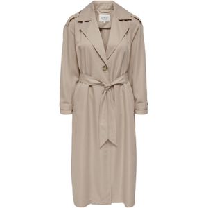 Only Trenchcoat ONLLINE X-LONG TRENCHCOAT OTW NOOS met bindriem in de taille - 2 zijzakken