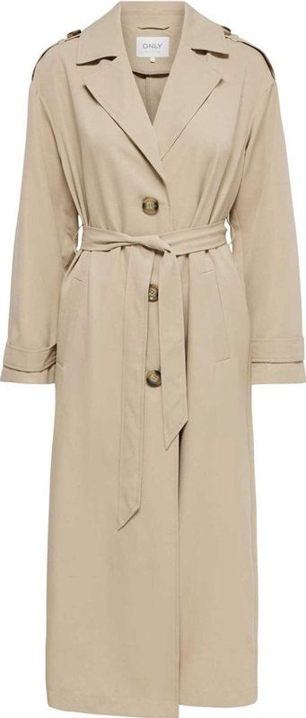 Only - ONLLINE X-LONG TRENCHCOAT OTW NOOS - Trenchcoat - Beige - Polyester