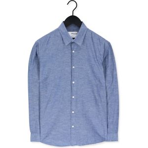 SELECTED HOMME SLHSLIMNEW-LINEN Overhemd - Lange Mouwen - Blauw