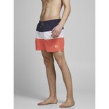 JACK&JONES - JJIBALI JJSWIMSHORTS AKM COLORBLOCK - Heren Zwembroek - Geblokt - Steekzakken