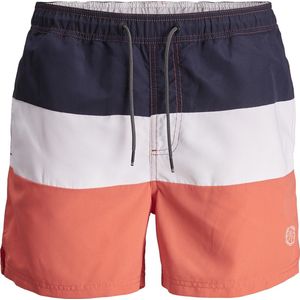 JACK&JONES - JJIBALI JJSWIMSHORTS AKM COLORBLOCK - Heren Zwembroek - Geblokt - Steekzakken