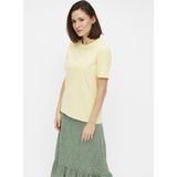 Shirt 'Ria' - Effen - Jersey - Kwartmouw - Normale Pasvorm