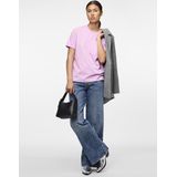 Pieces PCRIA SS FOLD UP SOLID TEE NOOS BC Pastel Lavender Vrouwen
