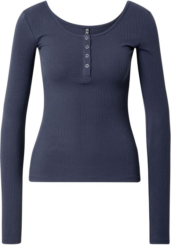 Pieces T-shirt Pckitte Ls Top Noos Bc 17101437 Ombre Blue Dames