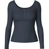 Pieces T-shirt Pckitte Ls Top Noos Bc 17101437 Ombre Blue Dames