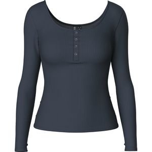 Pieces T-shirt Pckitte Ls Top Noos Bc 17101437 Ombre Blue Dames