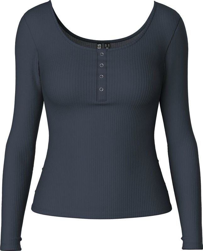 Pieces T-shirt Pckitte Ls Top Noos Bc 17101437 Ombre Blue Dames