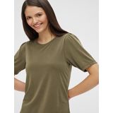 Pieces - PCKAMALA SS Puff Sleeve Dress - Sea Turtle - Modal