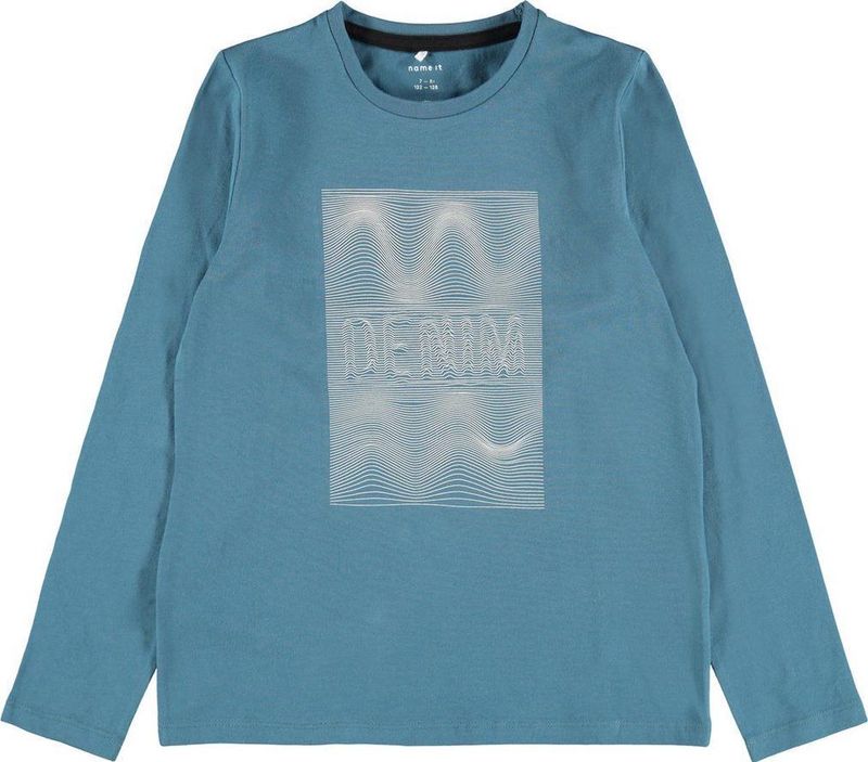 Name It - NKMBABAK LS Top - Jongens T-shirt - Zwart - Organisch Katoen