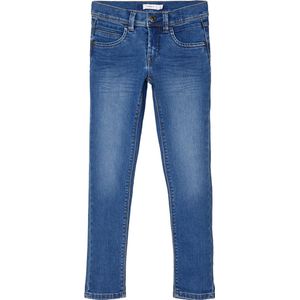 Jeans - Blauw - Denim - Slim Fit - Mid-waist - Verstelbare Taille