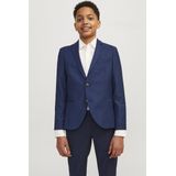 Jack & Jones Junior - Blazer - Blauw - 77% Polyester, 22% Wol, 1% Elastaan