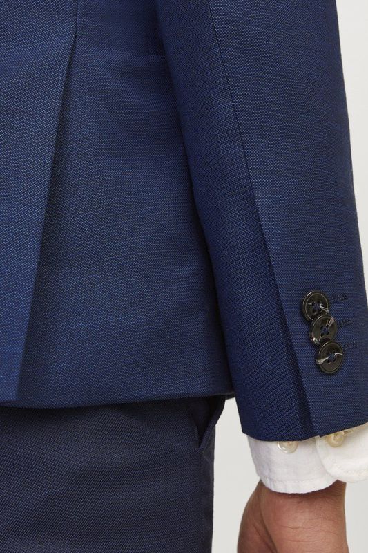 Jack & Jones Junior - Blazer - Blauw - 77% Polyester, 22% Wol, 1% Elastaan