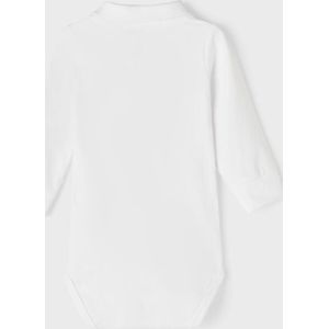 Name It - NBMHOLGER LS POLO BODY NOOS - Bodystocking - Bright white - Lange Mouwen