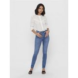 ONLY - ONLEMILY LIFE HW ST R AK CROP AC700 Dames Jeans - Blauw - Katoen - Hoge Taille