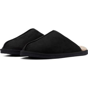 Jack & Jones - Heren Instappers Dudely Microfiber Pantoffel - Zwart - Maat 41