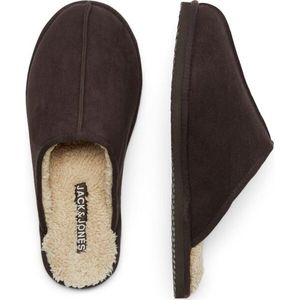 Jack & Jones - Heren Instappers Dudely Microfiber Pantoffel - Bruin