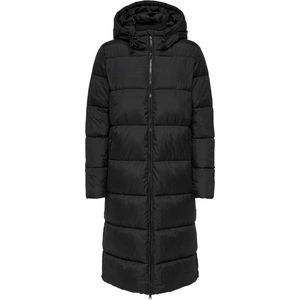 Only - Montana - Gewatteerde Lange Damesjas - Effen - Polyester - Winddicht