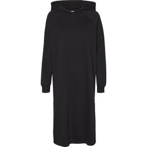 Noisy May - Helene Dress - Gebreide Sweatjurk - Met Capuchon - Zwart