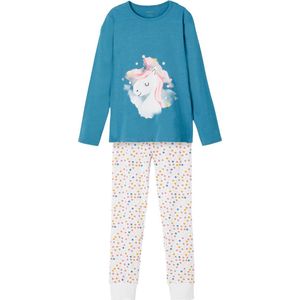 Name It - NKFNIGHTSET - Pyjama - Blauw - Unicorn - Meisjes
